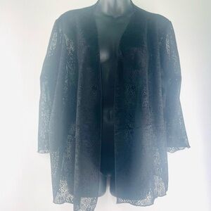 XL Elegant Black Lace summer Cardigan
